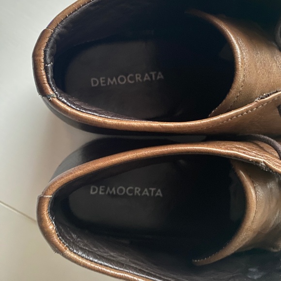 Democrata Gradient Brown Cap Toe Cadet Leather Dress Boots Size 12 - Picture 7 of 12